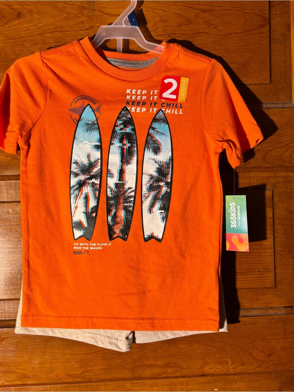 Garanimals Orange Tee with Surfboard Graphic Outfit 365Kids